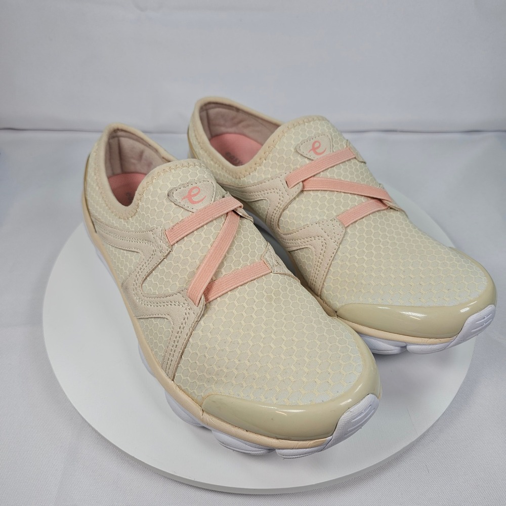 Easy Spirit‎ Riptide Womens Beige Mesh Slip On Sneakers Shoes Size 9.5M